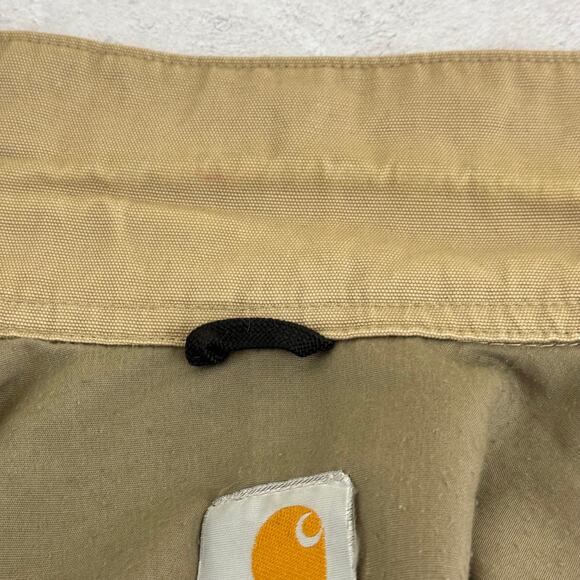 Carhartt Jacket Men;s 2XL J189 Tan Full Zip Bomber Coat Big & Tall Preowned READ - Picture 6 of 16